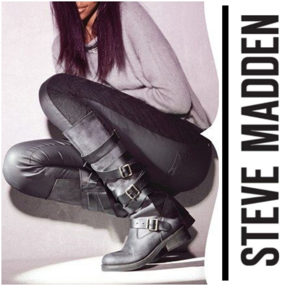 Steve Madden Shoes - Edgy Cool Steve Madden Laddered Belt Boots